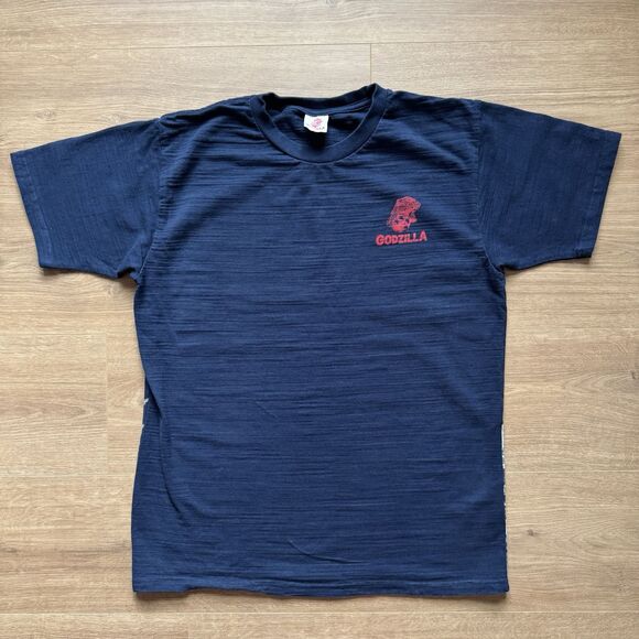 GODZILLA Toho Limited T-shirt Japanese Traditional Ukiyoe Print Navy Size L Rare - Picture 3 of 7